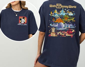 Retro Walt Disneyworld Mickey Shirt, Comfort Colors Shirt, Disney Parks Shirt, Four Parks Disney World Shirt, Vintage Disney Shirt, 143829