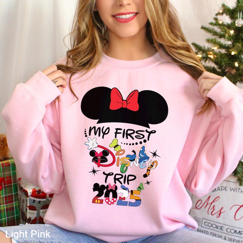 Mi primer viaje a Disney 2025, sudadera para grupos de vacaciones en Disney, sudadera con capucha de Disneyworld, sudadera de cuello redondo para viajes familiares en Disney, sudadera de Disney, 142606 imagen 5