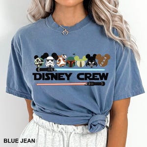 Camiseta de Star Wars Disney Crew, camiseta Disney de colores cómodos, camiseta familiar de Star Wars, camiseta Disney Star Wars, camiseta Disney Crew 141160 imagen 1