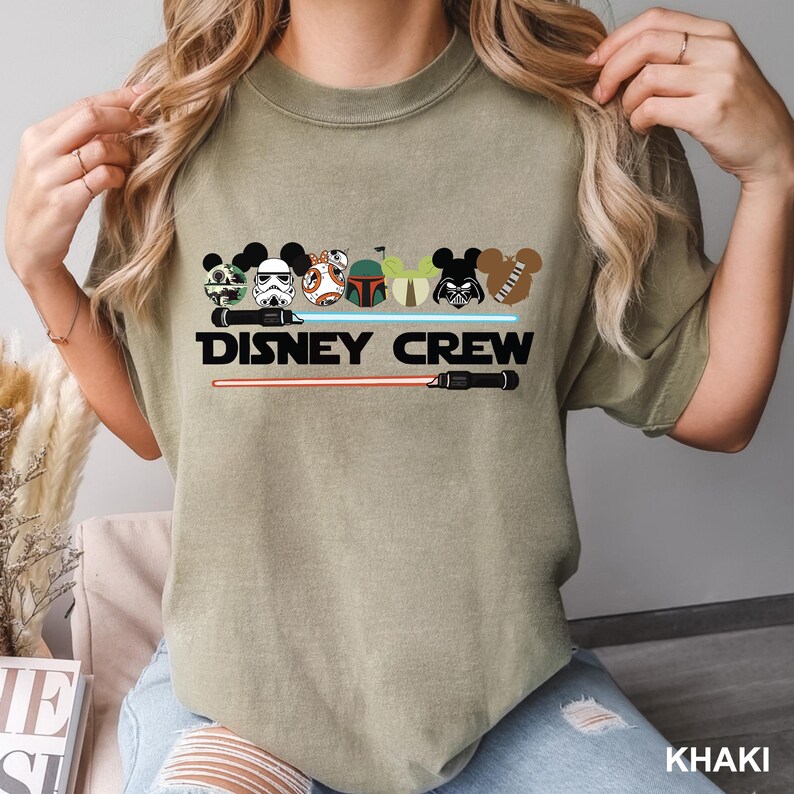 Camiseta de Star Wars Disney Crew, camiseta Disney de colores cómodos, camiseta familiar de Star Wars, camiseta Disney Star Wars, camiseta Disney Crew 141160 imagen 7