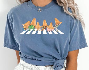 Toy Story Abbey Road Shirt, Pixar Parody Tee, Buzz Woody Group Matching Shirt, Funny Disney Family Trip Tee, Comfort Colors T-Shirt, 141960
