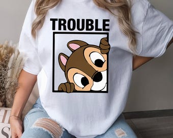 Double Trouble Shirt, Comfort Colors, Chip and Dale Shirt, Disney Family Trouble Shirts, Disney Couple Shirts, Disney Matching Shirt, 143583