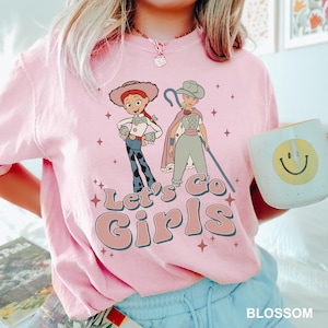 Toy Story Let's Go Girls Shirt, Jessie and Bo Beep Shirt, Comfort Colors Shirt, Disney Trip Shirt, Toy Story Girls Shirt, 142213