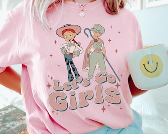 Toy Story Let&#39;s Go Girls Shirt, Jessie and Bo Beep Shirt, Comfort Colors Shirt, Disney Trip Shirt, Toy Story Girls Shirt, 142213