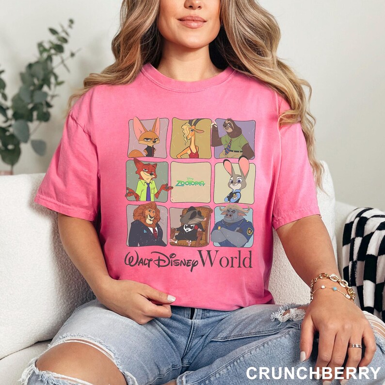 Disney Zootopia Characters Shirt, Comfort Colors Shirt, Disney Family Trip Shirt, Zootopia Tee, Zootopia Walt Disney World Shirt, 143867 image 2