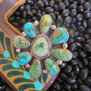 Sonoran Gold Turquoise Large Cluster Ring