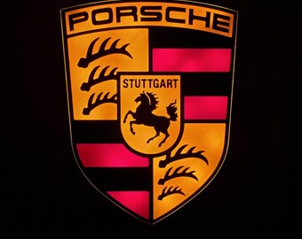 Enseigne de lampe à cadre lumineux Porsche