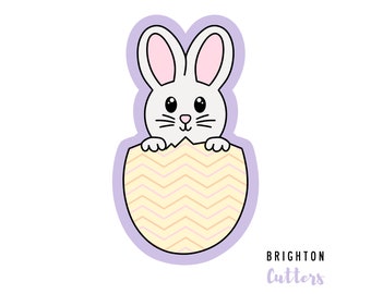 Bunny Coming out of Egg Cookie Cutter