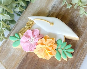 Floral Grad Cap Cookie Cutter