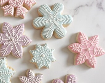 Snowflake or Flower Set of 8 Cookie Cutters