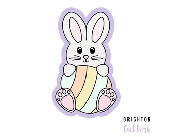 Bunny Holding Egg Cookie Cutter