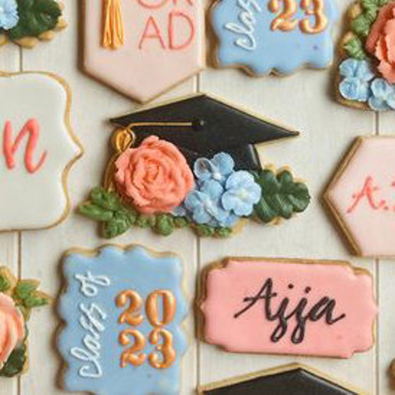 Floral Grad Cap Cookie Cutter image 6