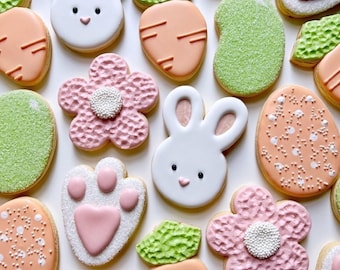 Hoppy Easter Cookie Cutters - Bunny, Jelly Bean, Bunny Foot, Carrot, Flower, Egg