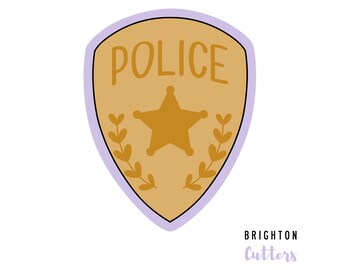 Police Cutter Police Badge Plaque Cookie Cutter - Etsy