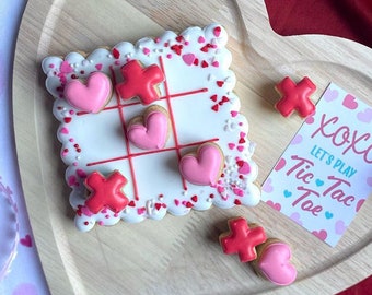 Tiny X and Heart Tic Tac Toe Multi-Cutter & Dough Popper
