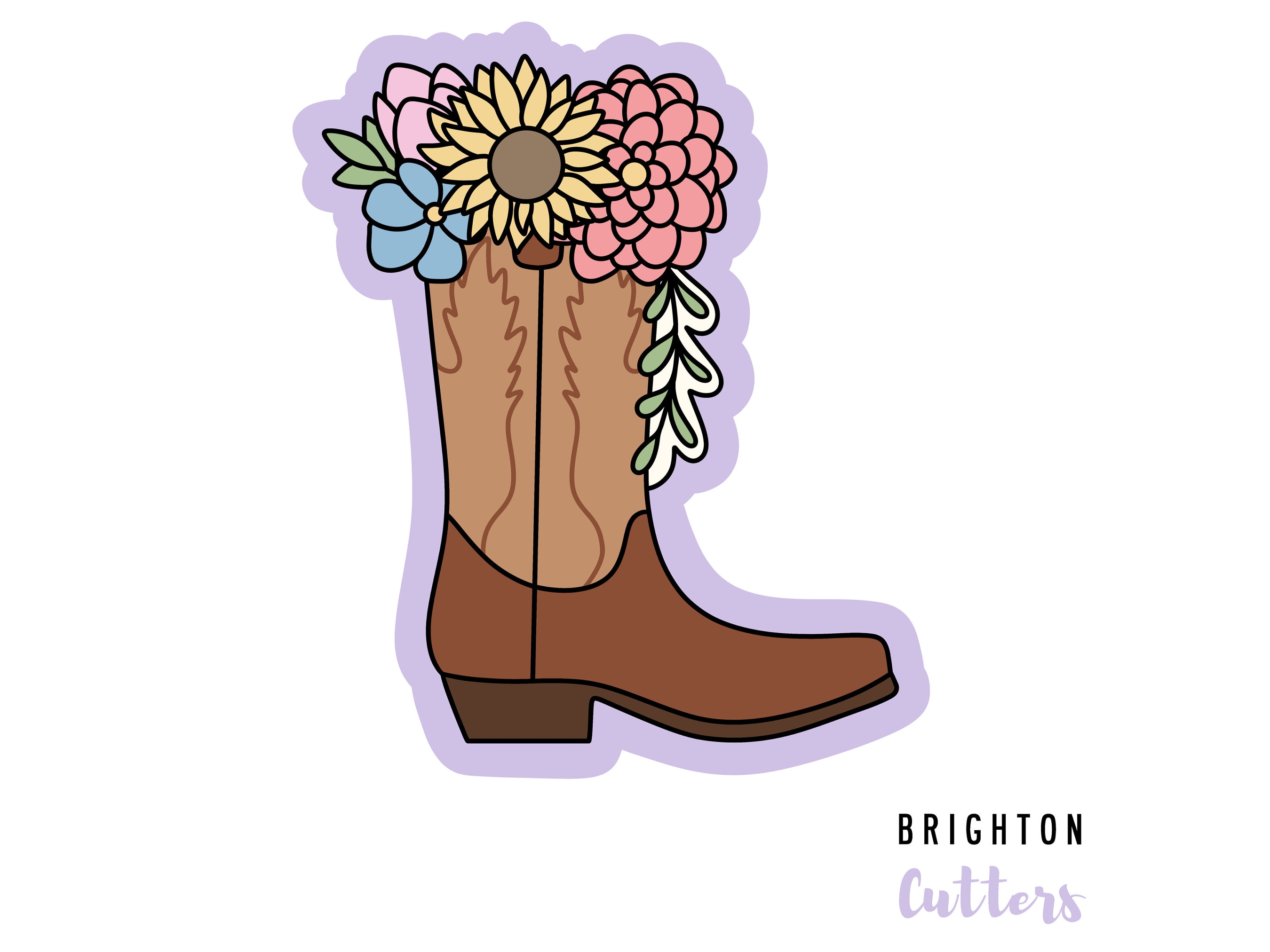 Floral Boot Cookie Cutter