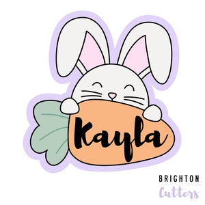 Bunny Holding Carrot Cookie Cutter