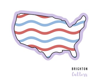United States Cookie Cutter for Fourth of July GOTV and Americana Cookie Decorating