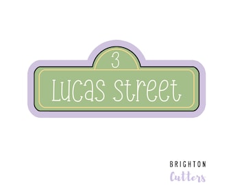 Street Sign Cookie Cutter