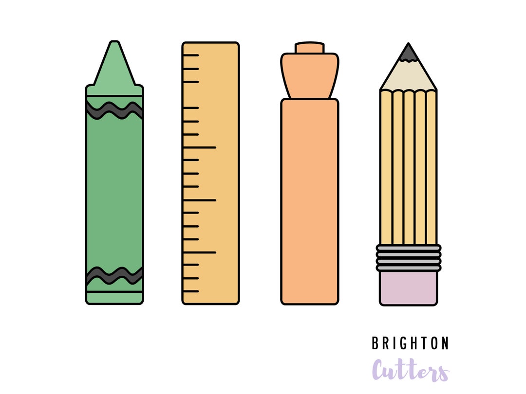 Crayon / Ruler / Highlighter / Pencil Cookie Cutters Etsy