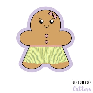 Gingerbread in Skirt Cookie Cutter
