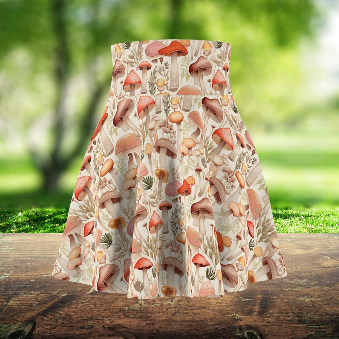 Mushroom Forest Skirt Mushroom Skirt Mushroom Gifted Skirt Etsy