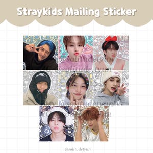 Stray Kids Mailing Aufkleber | Bang Chan Lee weiß Changbin Hyunjin Han Felix Seungmin I.N