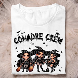 Comadre crew brujitas PNG FILE-Digital halloween witches with bats