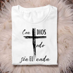 Con Dios todo son el nada religieuze png/svg met kruis