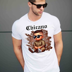 Chicano baby cholo brown background png