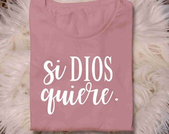 Si Dios quiere png and svg religious hispanic
