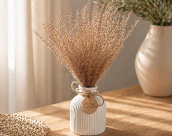 Bouquet di fiori secchi in stile boho | Mini fiori secchi naturali | Alternativa all'erba della pampa | Regalo per donna | Decorazione per il tavolo del soggiorno | Decorazione fatta a mano