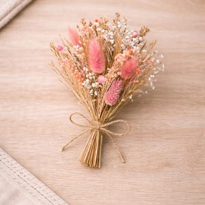 Trockenblumenstrauß Rosa | Kleiner Boho Blumenstrauß | Dried Flower Bouquet | Geschenkidee | Tischdeko | Handmade Trockenblumen