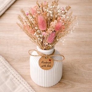 Trockenblumenstrauß Rosa | Kleiner Boho Blumenstrauß | Dried Flower Bouquet | Geschenkidee | Tischdeko | Handmade Trockenblumen