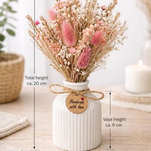 Trockenblumenstrauß Rosa | Kleiner Boho Blumenstrauß | Dried Flower Bouquet | Geschenkidee | Tischdeko | Handmade Trockenblumen
