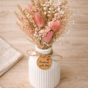 Trockenblumenstrauß Rosa | Kleiner Boho Blumenstrauß | Dried Flower Bouquet | Geschenkidee | Tischdeko | Handmade Trockenblumen