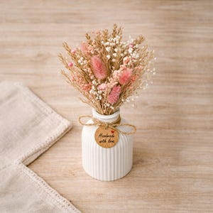 Trockenblumenstrauß Rosa | Kleiner Boho Blumenstrauß | Dried Flower Bouquet | Geschenkidee | Tischdeko | Handmade Trockenblumen