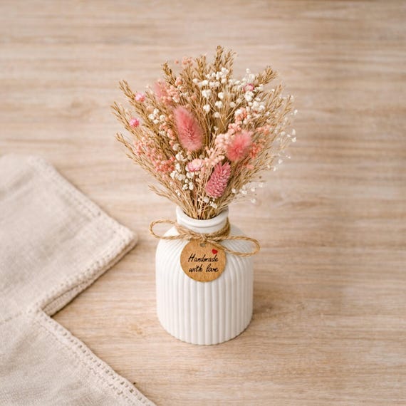 Trockenblumenstrauß Rosa | Kleiner Boho Blumenstrauß | Dried Flower Bouquet | Geschenkidee | Tischdeko | Handmade Trockenblumen