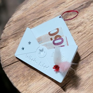Carta da regalo con soldi "Lista dei desideri" – Busta fatta a mano con decorazioni | Regalo in denaro per compleanni, matrimoni, battesimi o Natale