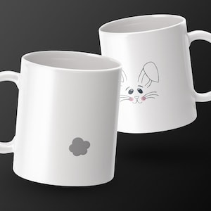 Bunny Mug, Rabbit Mug, Cute Animal Mug, Spring Mug, Easter Mug, Gift Idea, Funny Mug