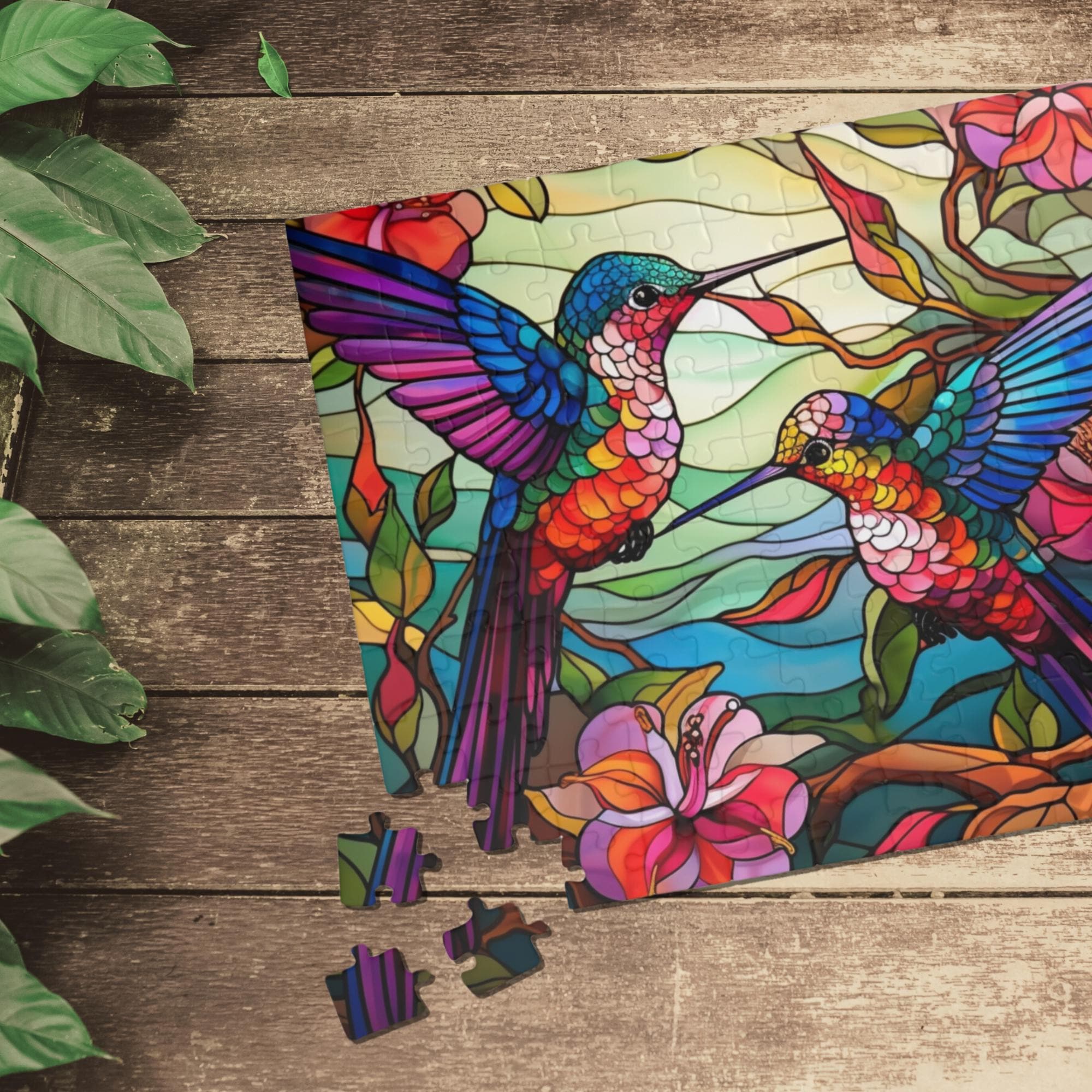 Puzzle ad acquerello colibrì per adulti 300 pezzi