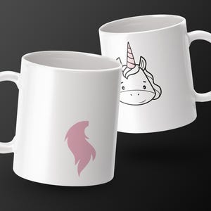 Cute Unicorn Mug, Kawaii Unicorn, Cartoon Animal Mug, Fantasy Gift, Unique Coffee Mug, Magical Creature Gift, Unicorn Lover Gift