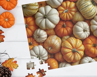 Fall Pumpkin Puzzle 110 252 520 1014 Pieces Jigsaw Puzzle Autumn Harvest Thanksgiving Gift Vibrant Colors Challenging and Fun Activity