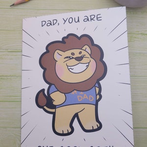 Cute and Cool Lion Father's Day Card