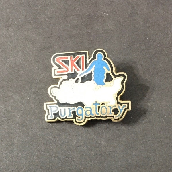 Vintage SKI PURGATORY Colorado Skiing Ski Resort Travel Souvenir Lapel Hat Pin Durango CO Metal