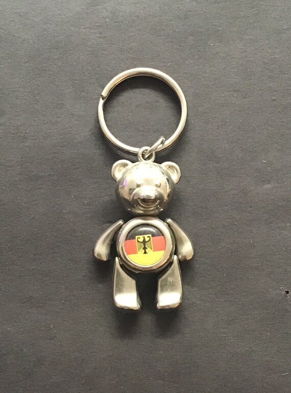 Gold / silver sequin teddy bear key chain - Nice Price Favors