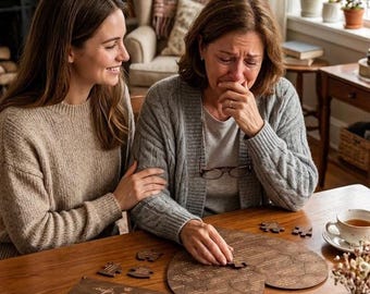 Reasons I Love You Mom Puzzle | Personalized Heart-Shaped Gift for Mother’s Day from Kids, Custom Engraved Mom Gift from Son or Daughter