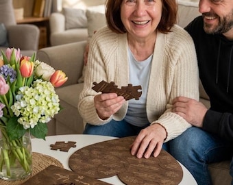 Reasons I Love You Mom Puzzle | Personalized Heart-Shaped Gift for Mother’s Day, Mom Gift from Kids