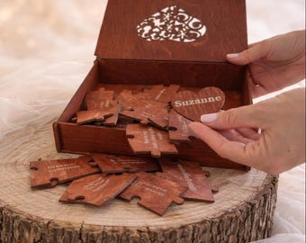 Personalized Heart-Shaped Wooden Puzzle with Reasons I Love You | Romantic Gift for Her, Girlfriend, Anniversary, Birthday, Custom Name