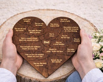 Reasons I Love You Puzzle: Personalized Engraved Birch Wood Gift